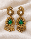 Green Teardrop Earrings
